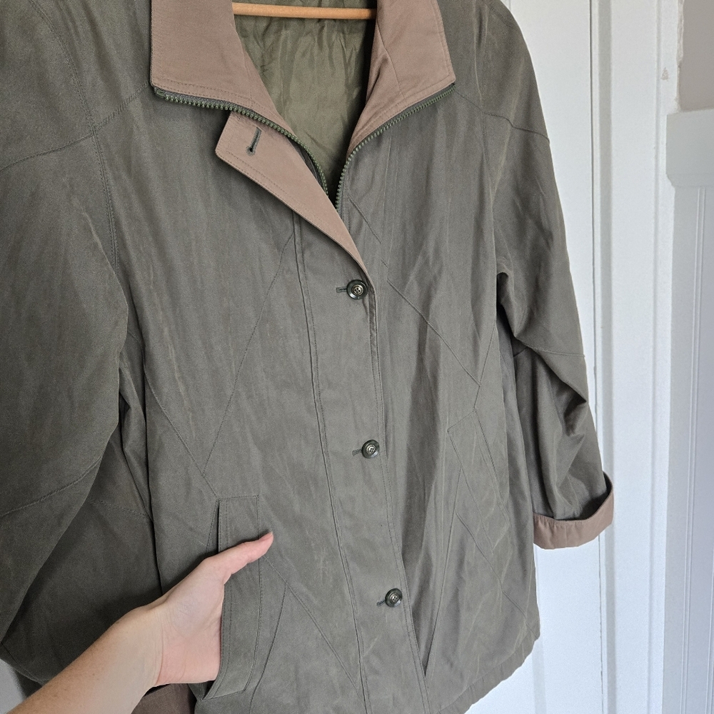 Vintage Braettan Womens Barn Coat Size M Quilted Chore Coat Cottagecore Country - Picture 6 of 12